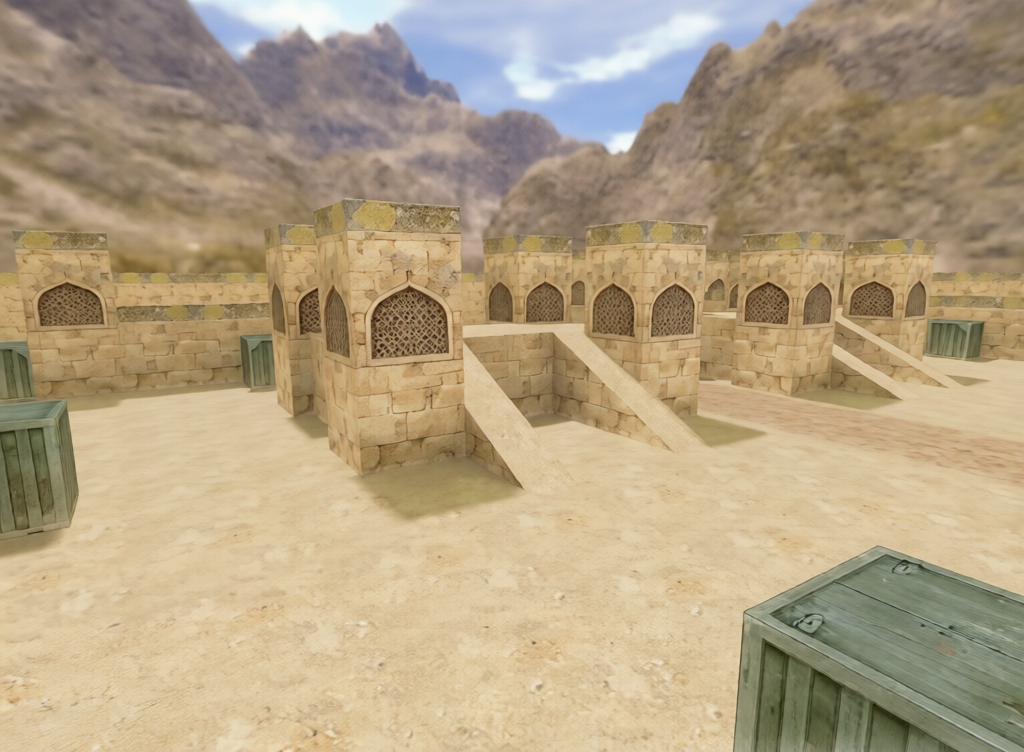 aim_desert_dust — Counter-Strike 1.6 Aim Arena map