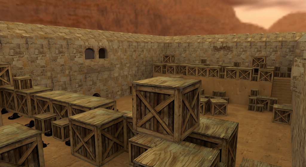 aim_dust_final_v2 — Counter-Strike 1.6 Aim Arena map