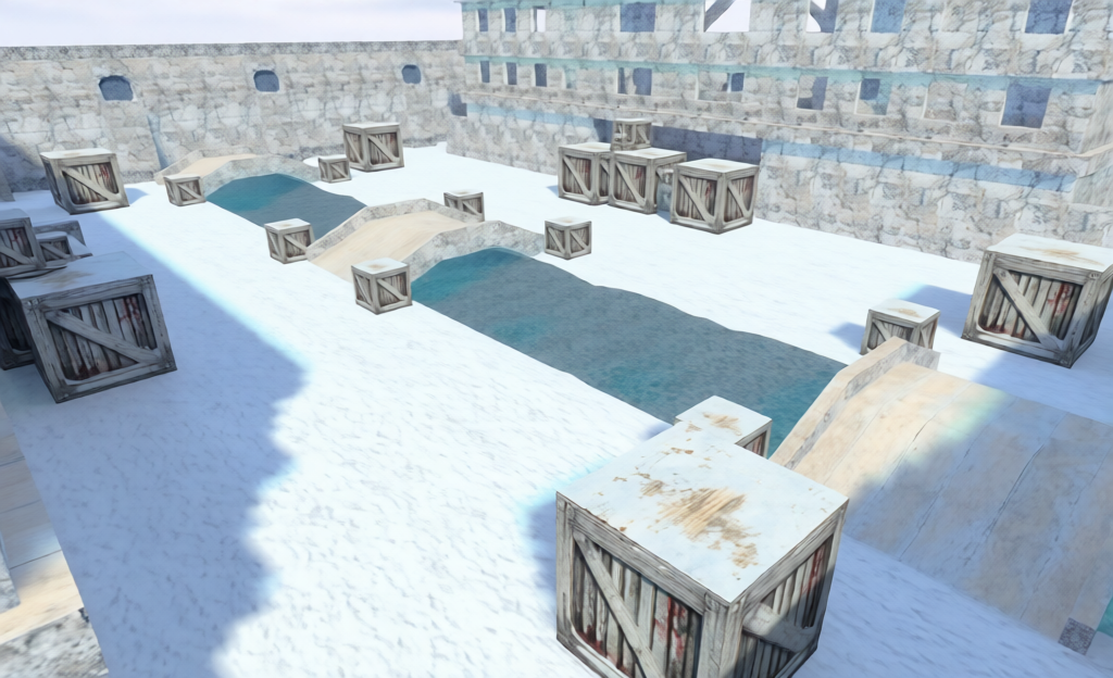 aim_snow_tundrav2 — Counter-Strike 1.6 Aim Arena map