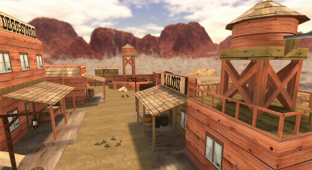 aim_western_s — Counter-Strike 1.6 Aim Arena map