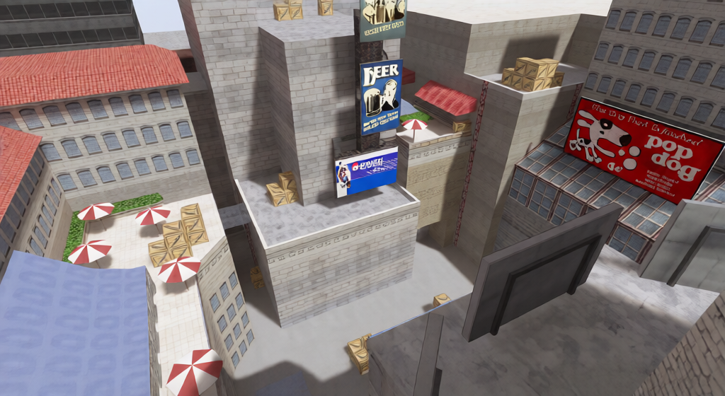 awp_rooftops_fix — Counter-Strike 1.6 Aim Arena map