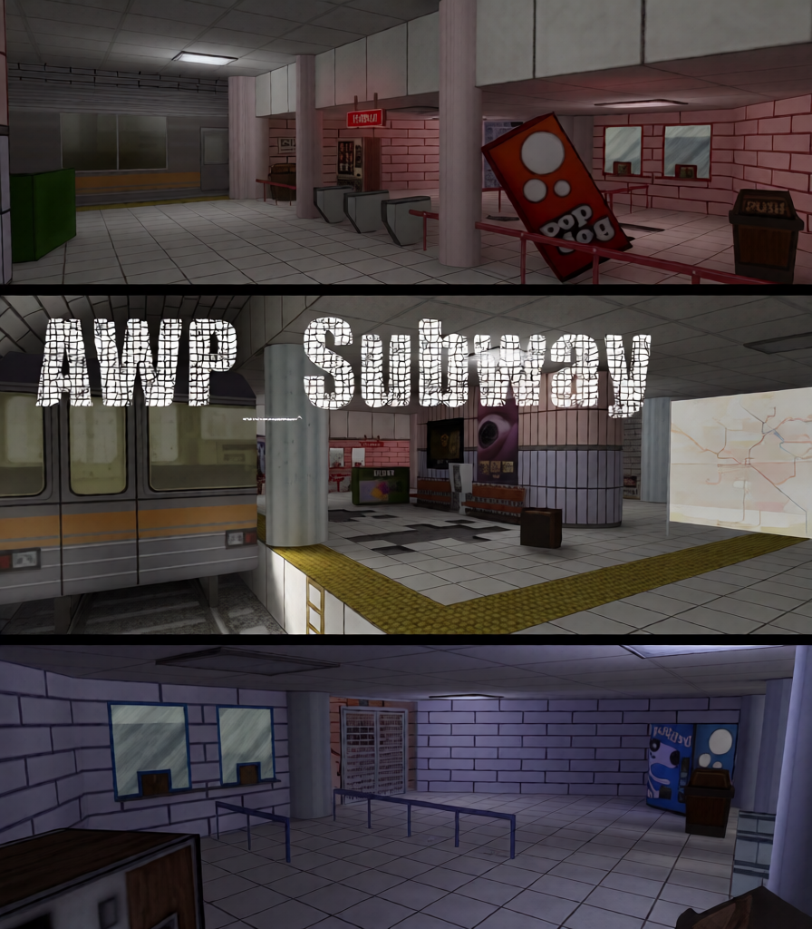 awp_subway — Counter-Strike 1.6 Aim Arena map