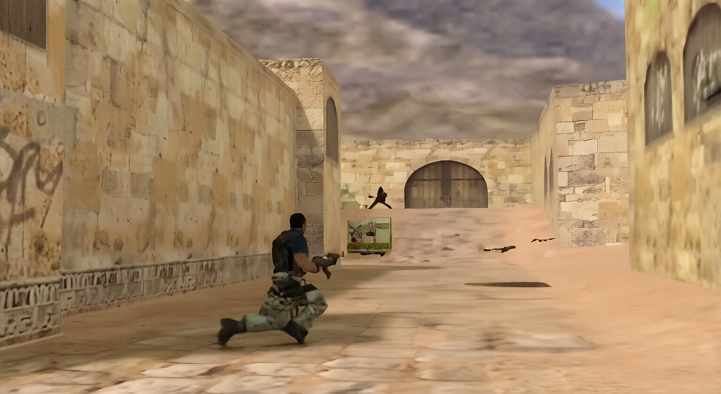 de_dust2_2x2_mirror — Counter-Strike 1.6 Bomb Defusal map