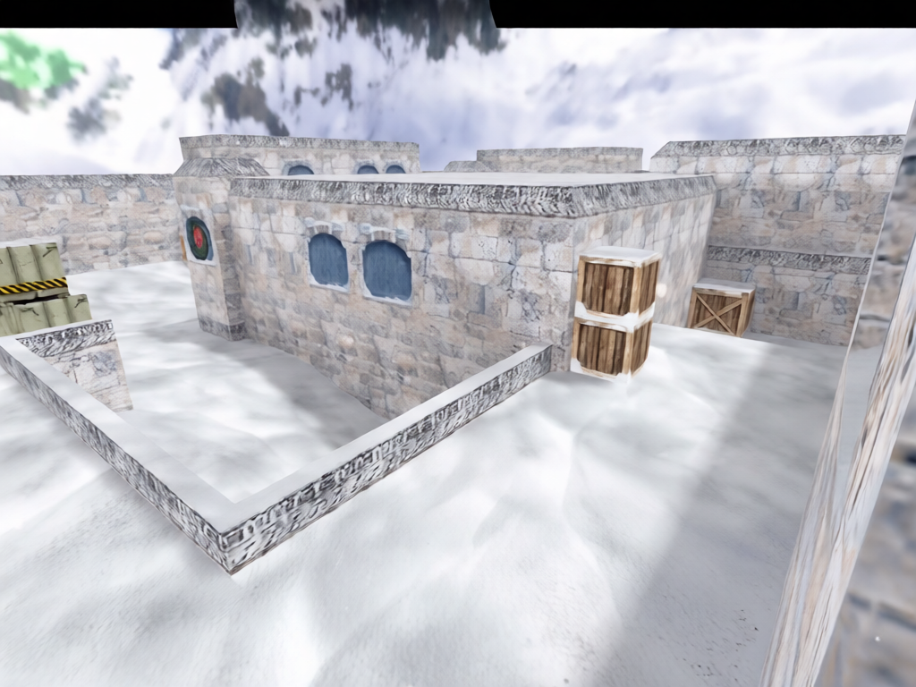 de_dust2_2x2_winter — Counter-Strike 1.6 Bomb Defusal map