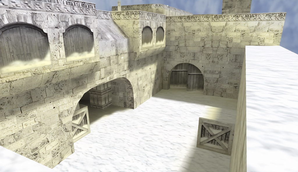 de_dust2_lite_snow — Counter-Strike 1.6 Bomb Defusal map