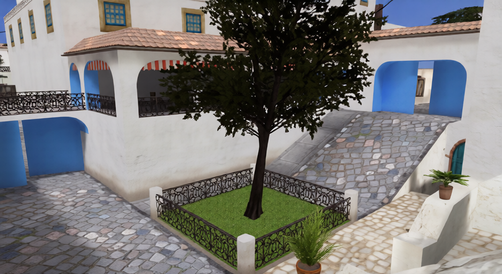 de_dust2_santorini_b2 — Counter-Strike 1.6 Bomb Defusal map