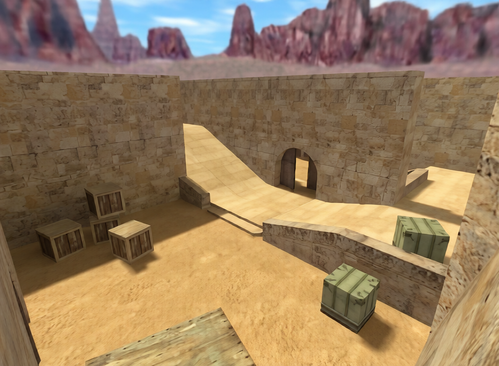 dm_dust2 — Counter-Strike 1.6 Deathmatch map