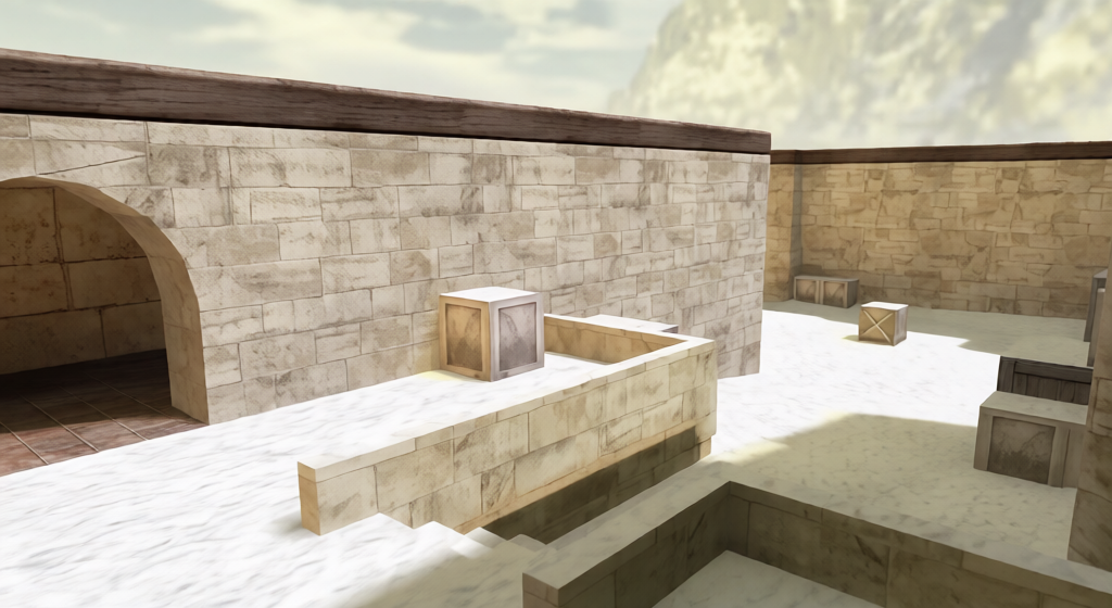gg_mini_dust2_winter — Counter-Strike 1.6 Gun Game map
