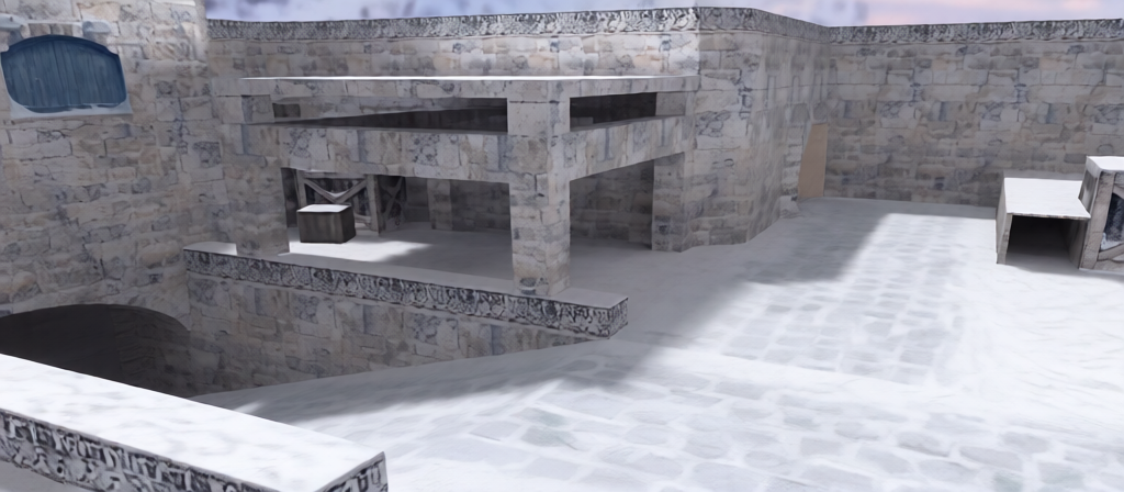 zm_re_dust2_snow_b1 — Counter-Strike 1.6 Zombie Mod map